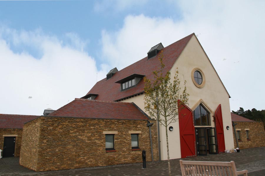 Bletchingdon School and Community Centre Red Blue Blend Tiles